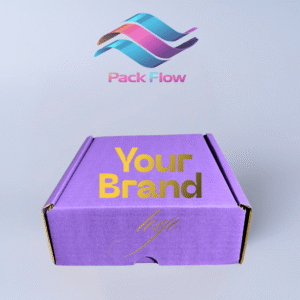 بوكس بنفسجي + طباعة لوغو