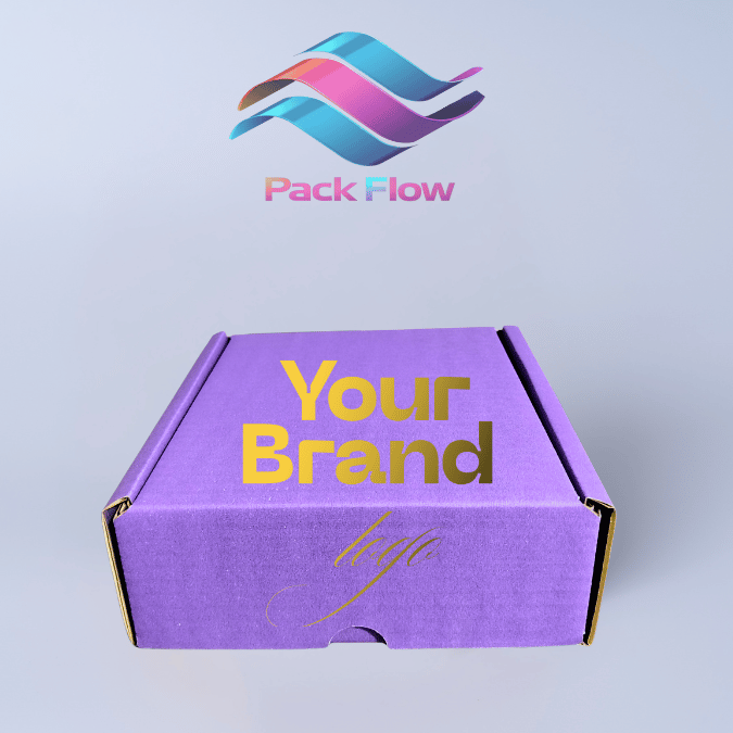بوكس بنفسجي + طباعة لوغو